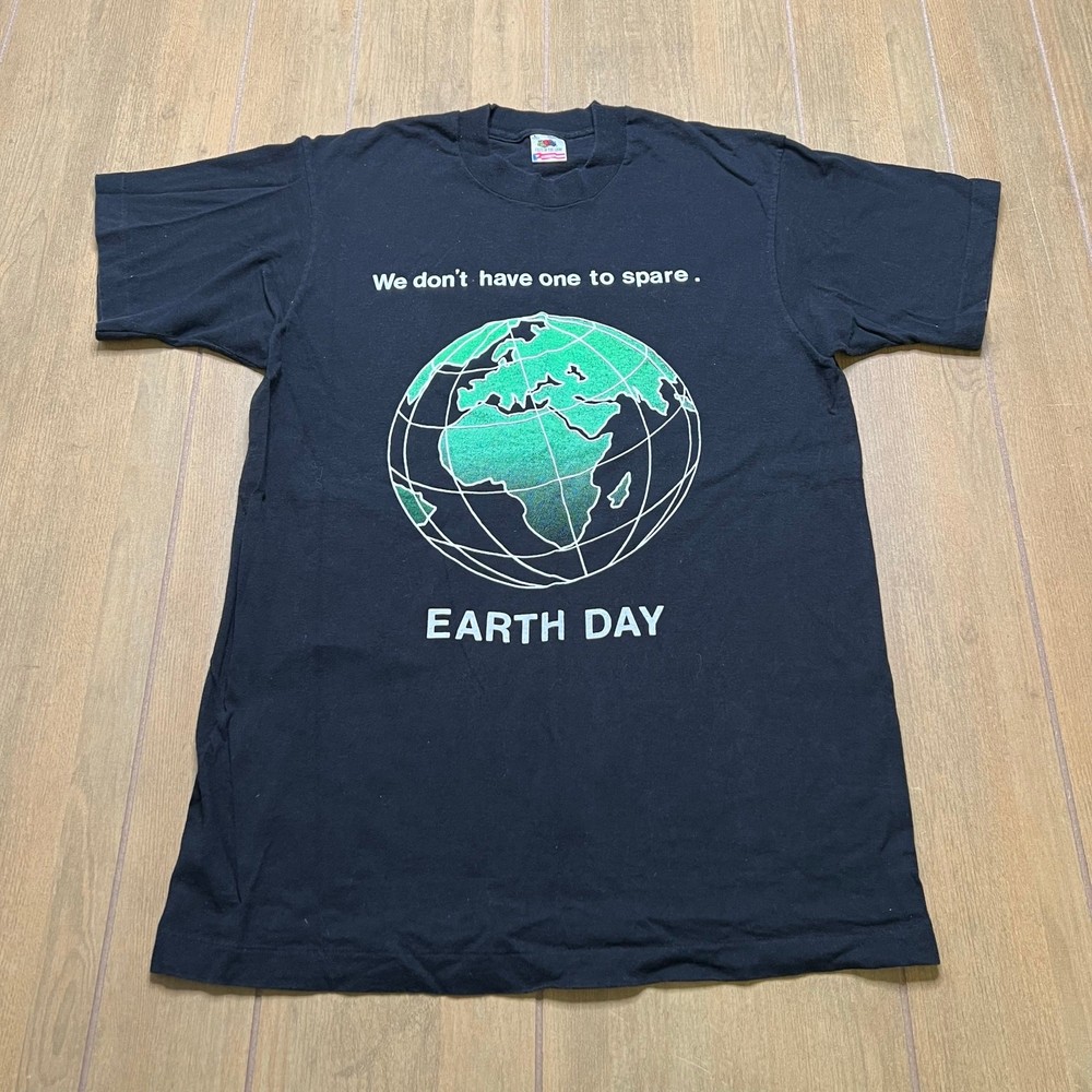 Vintage 80s Earth Day Everyday t-shirt Sz L globe 