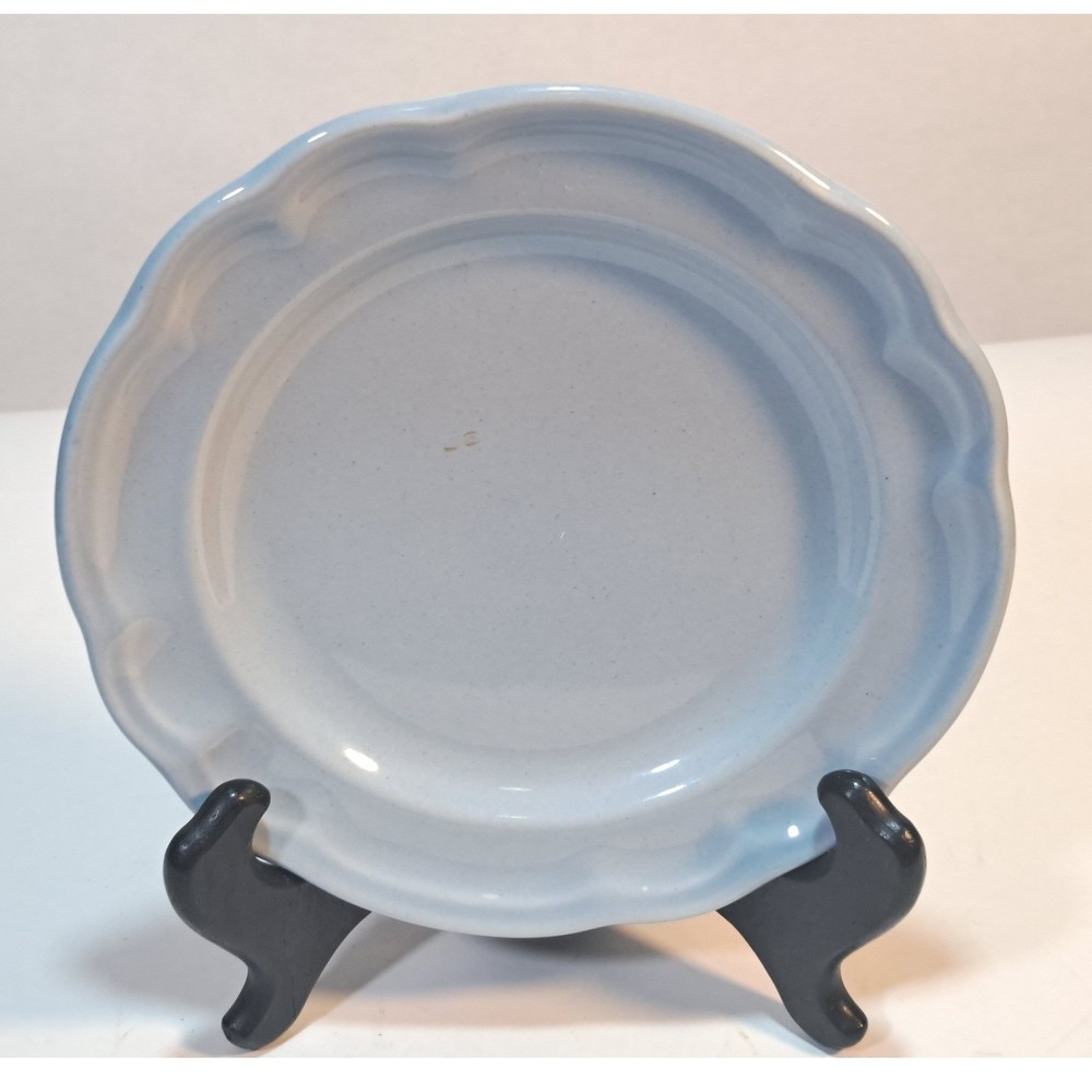 Pfaltzgraff Gazebo Blue Gray Scalloped Bread and Butter Plate 6.75 Inch USA VTG