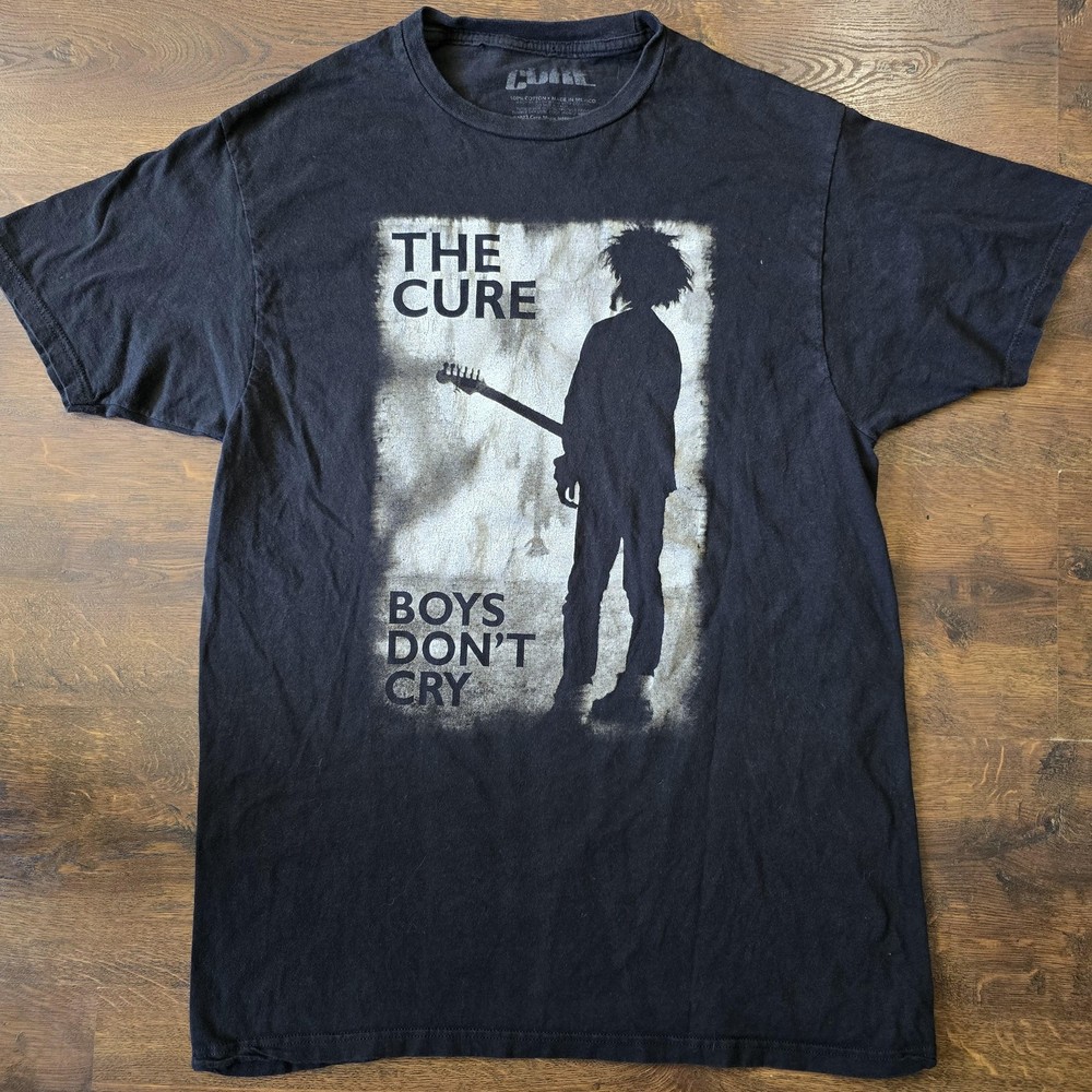 The Cure Shirt Mens Large Black Boys Don't Cry Album Graphic Band Rock Tee