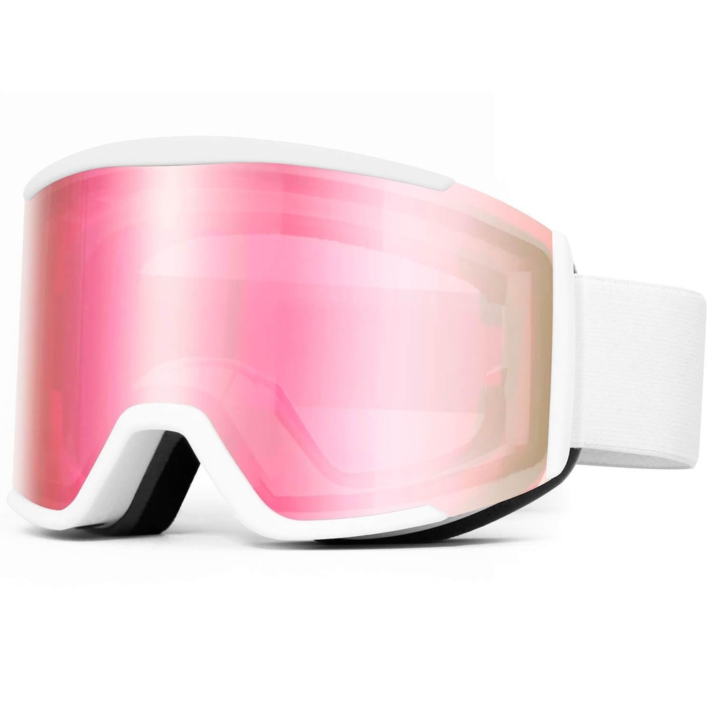 OTG Ski Goggles for Men Women & Youth，Snow/Snowboard Goggles Anti Fog UV Prot...