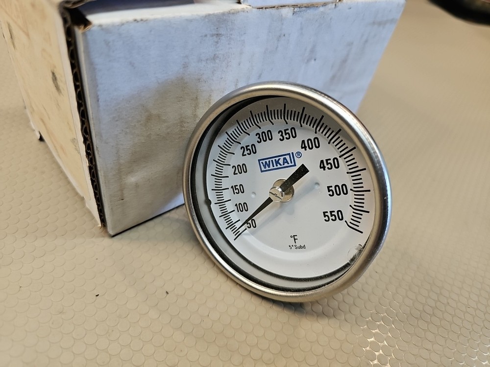 Wika Model Ti.33 Bimetal Thermometer 1/2 Npt Range 0-250 Stem 6