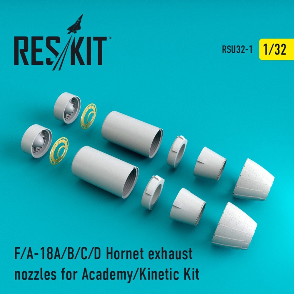 ResKit 1:32 F/A-18 Hornet Exhaust Nozzles for Academy & Kinetic Model Kit