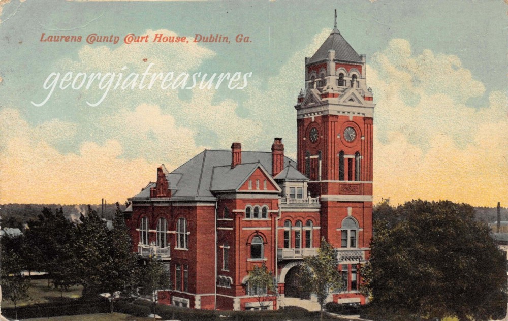 Ga~Georgia~Dublin~Laurens County Court House~Early