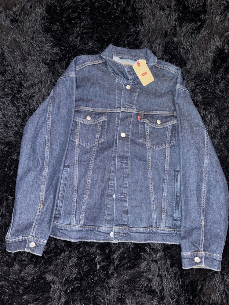 Levi's Men's Jean Trucker Jacket Classic Blue Denim Pockets Size XL