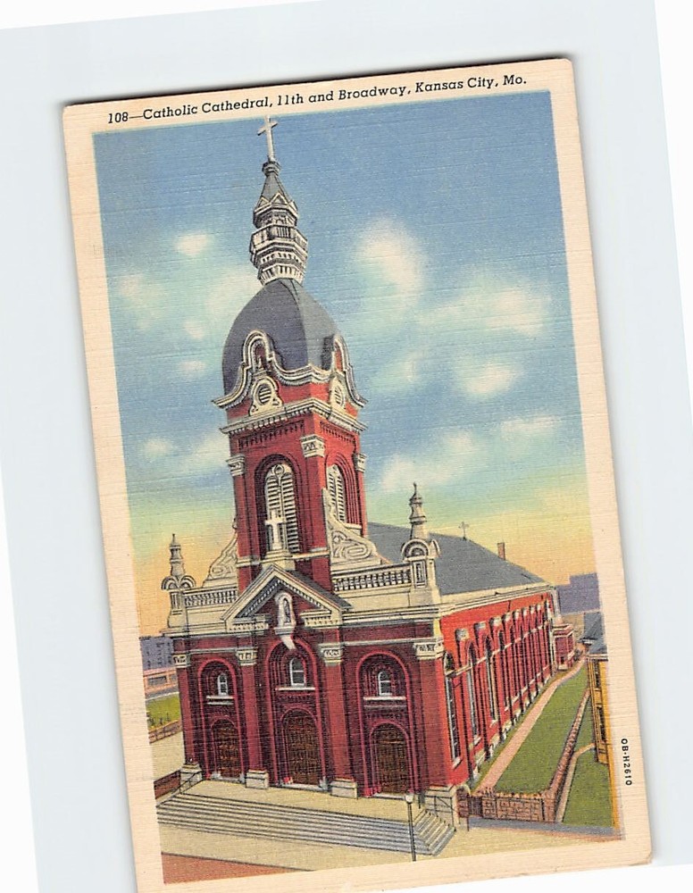 Postcard Catholic Cathedral Kansas City Missouri USA