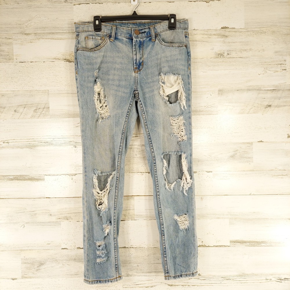 BDG URBAN OUTFITTERS JEANS WOMEN'S SIZE 26 SLIM BOYFRIEND LOW RISE DISTRESSED ..