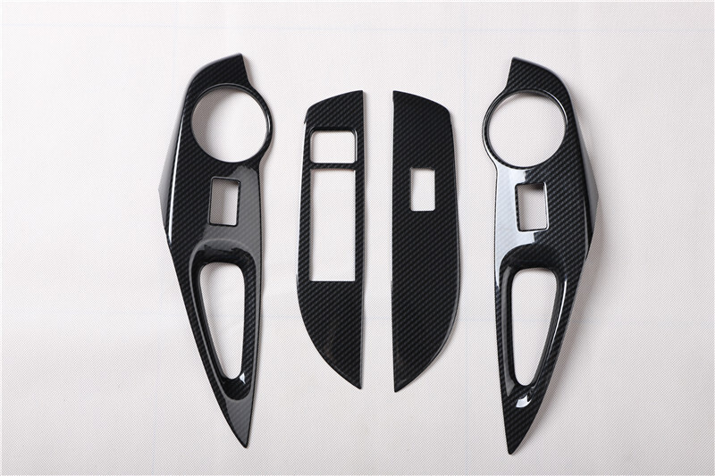 4pcs Window Lift Panel Switch Cover Trim For Toyota Corolla 2019-2021