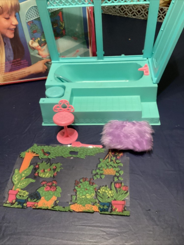 Vintage Barbie Beauty Bath PlaySet Turquoise & Pink 1975 Mattel READ DAMAGED