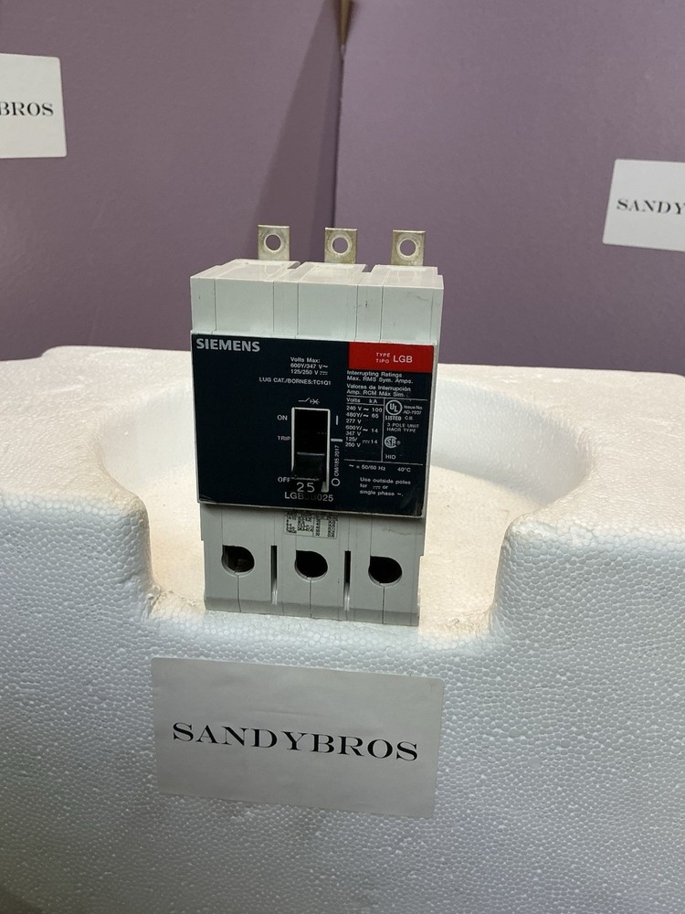 Siemens LGB3B025 25 Amp 480/277V 3 Pole Circuit Breaker