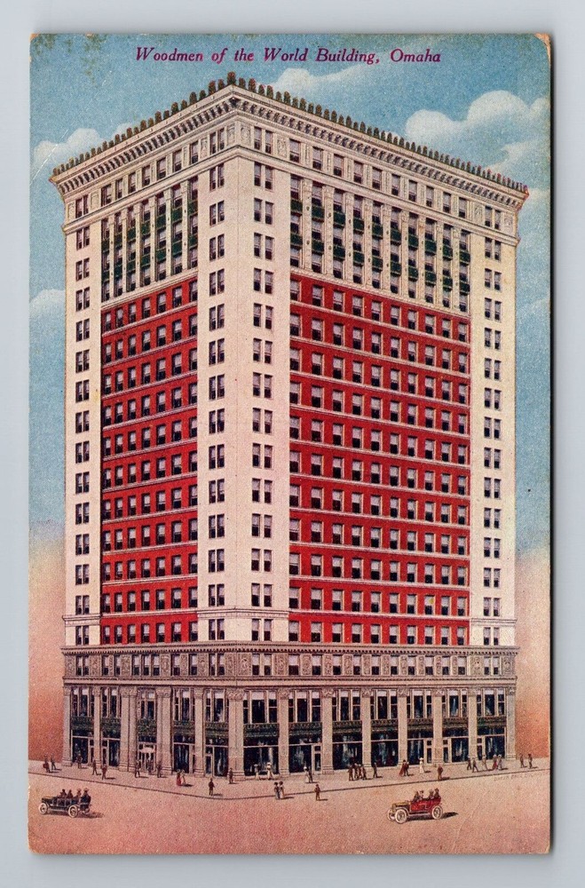Omaha NE-Nebraska, Woodmen Of The World Building Advertising Vintage Postcard