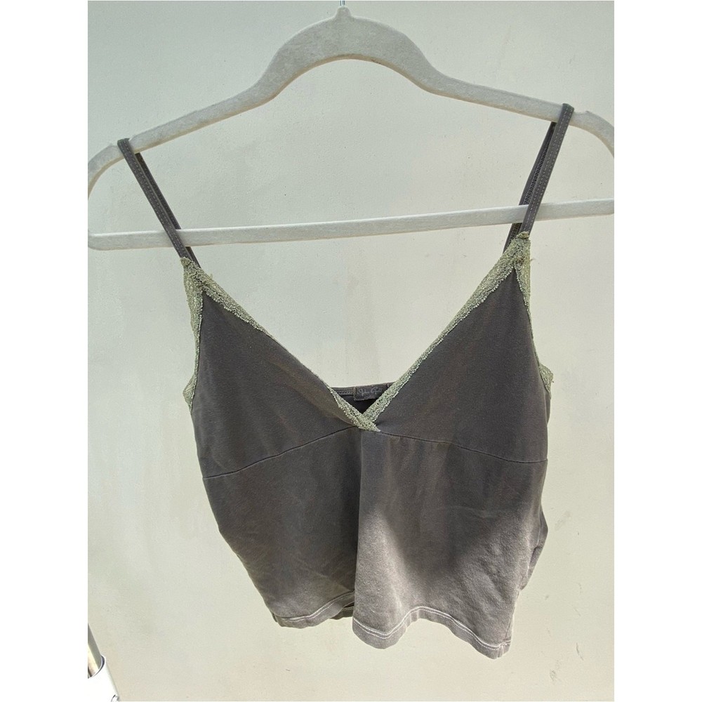 Y2K John Galt Brandy Melville Grey & Sage Lace Cami One Size