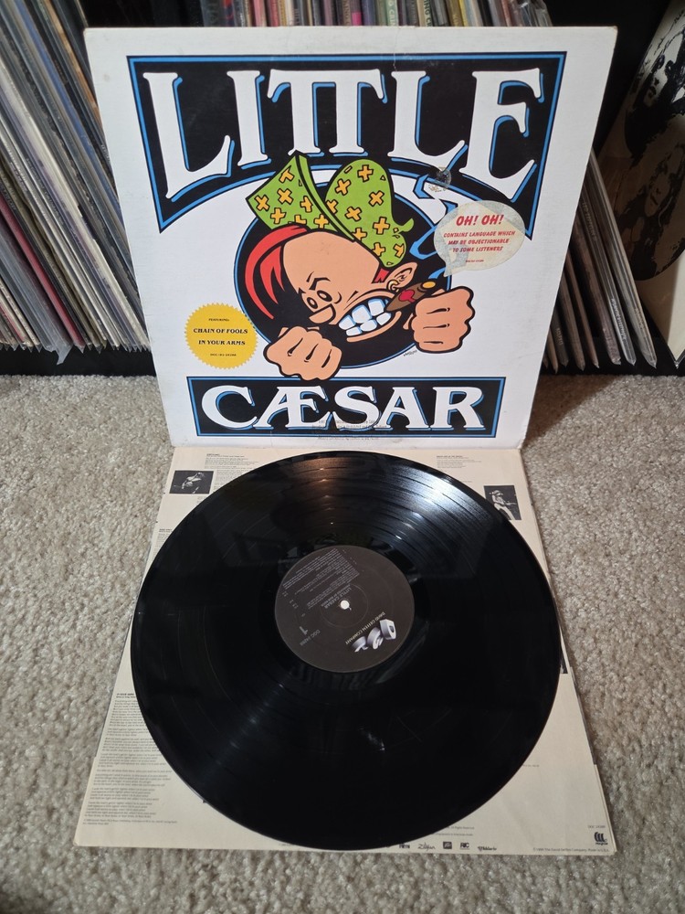 Little Caesar Self Titled Lp Vinyl 1990 1st PROMO Press W/Stickers/Insert VG/VG-