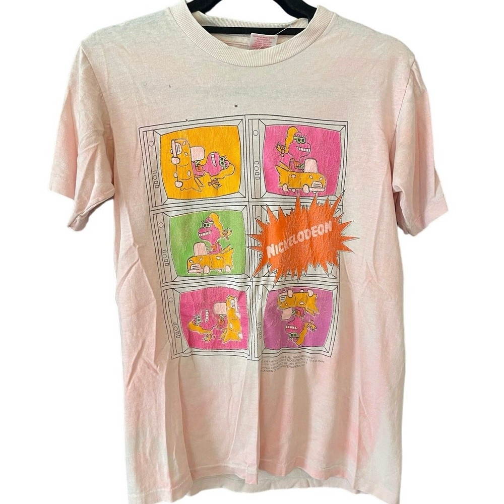 Vintage 90s Nickelodeon 1991 MTV Promo Single Stitch Shirt Adult Small