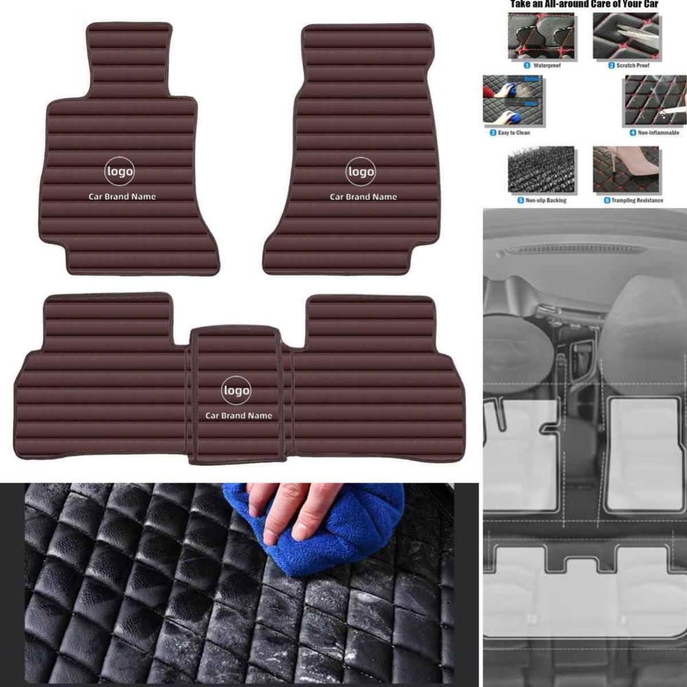 For Alfa Romeo Giulia-Stelvio Car Floor Mat Flat Mat Auto Foot Pads Front & Rear