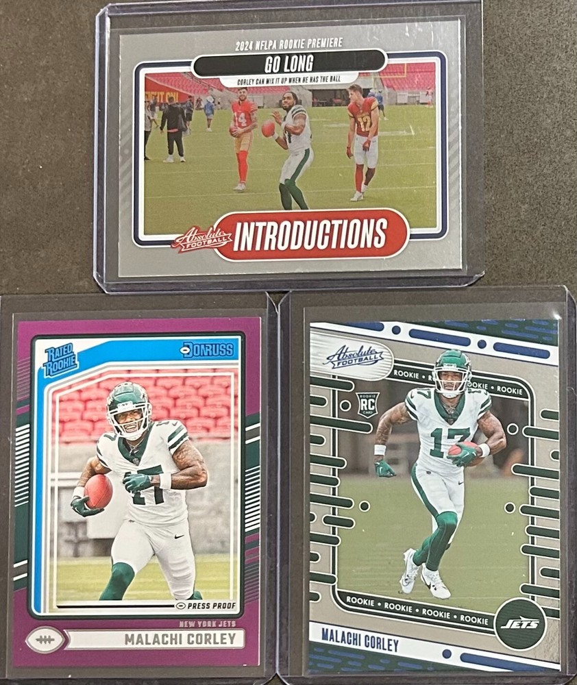 2024 Panini Football Malachi Corley 3 Card Rookie Insert/Parallel Trading Lot!