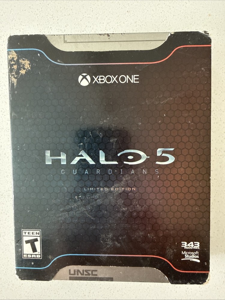 Halo 5: Guardians Limited Edition Xbox One Disc, Steelbook, Metal Model, CIB