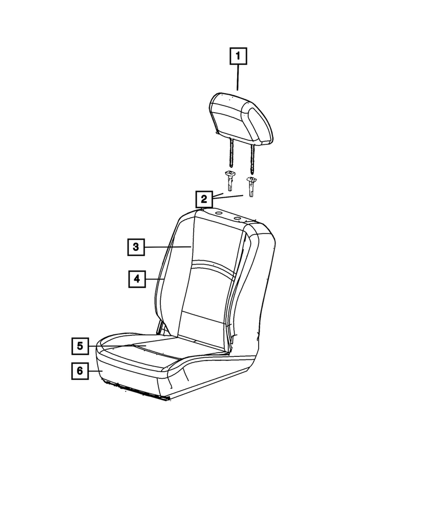 Genuine Mopar Front Seat Back Cover Right 7ZM32BD3AA