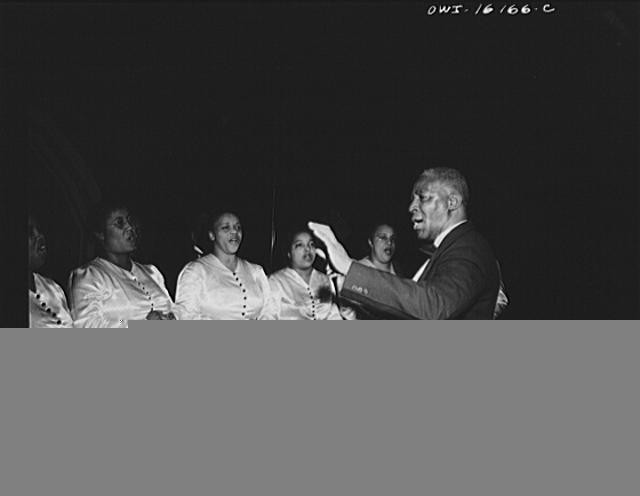 Detroit Michigan 1940s Scrap Salvage Rally Audience Entertainment Choir