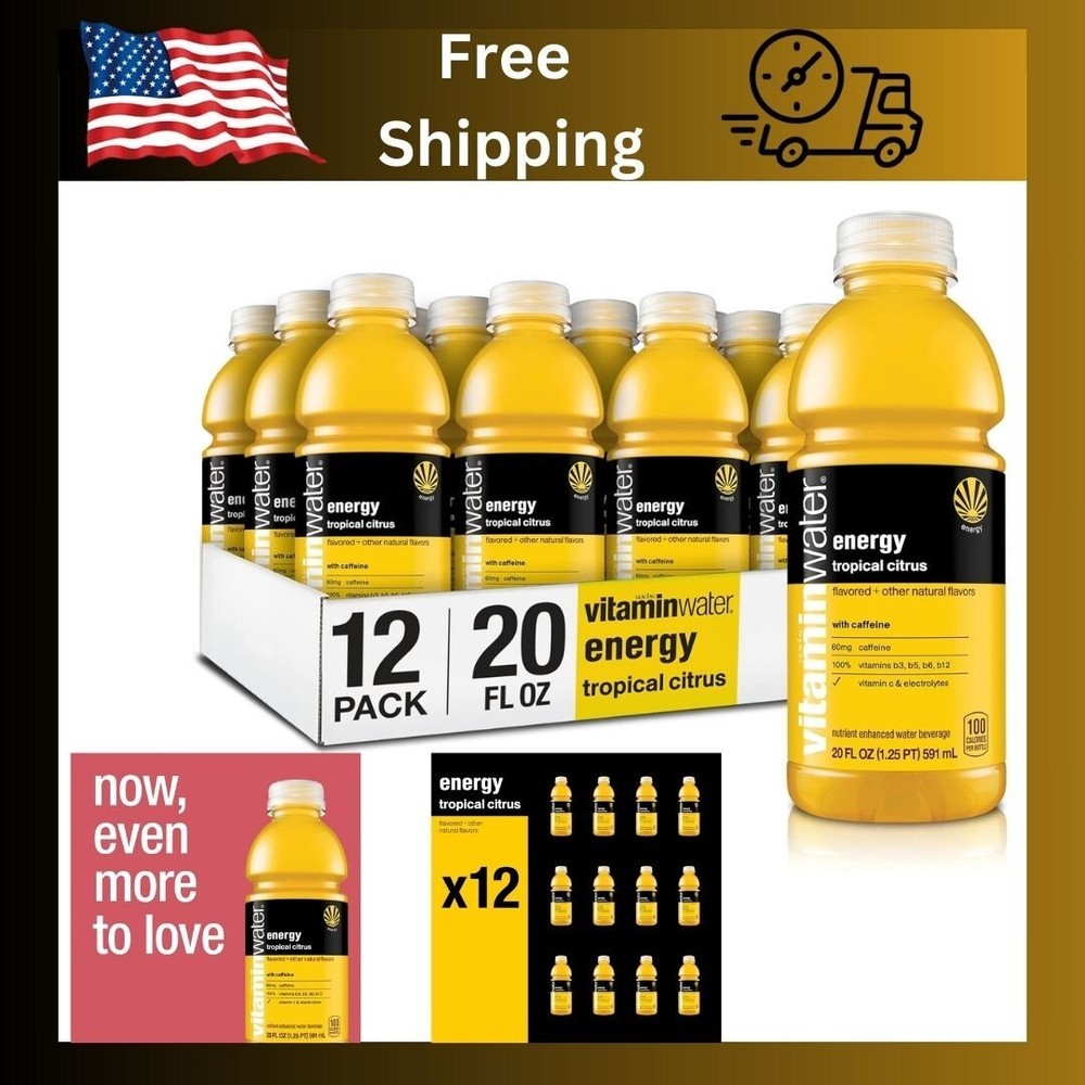 Vitaminwater Energy Electrolyte Enhanced Water W/Vitamins, Tropical Citrus Drink