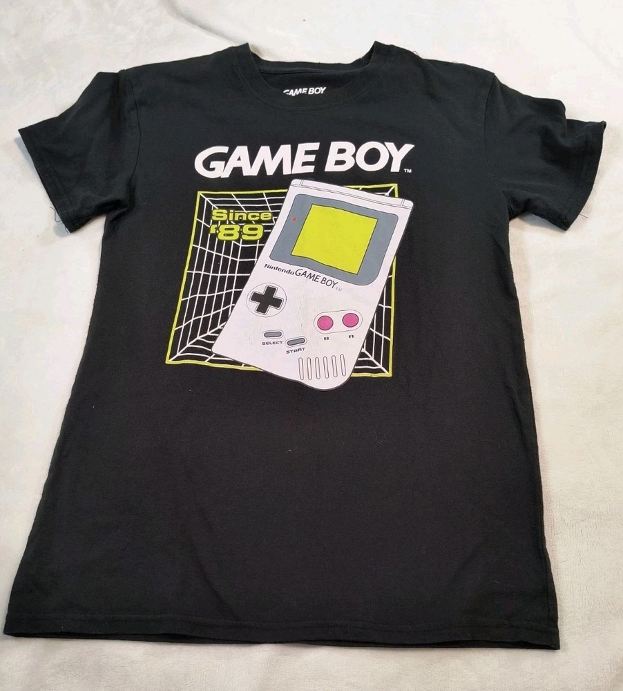 Nintendo Game Boy Shirt Mens Small Black Graphic Tee Retro Gaming Since '89