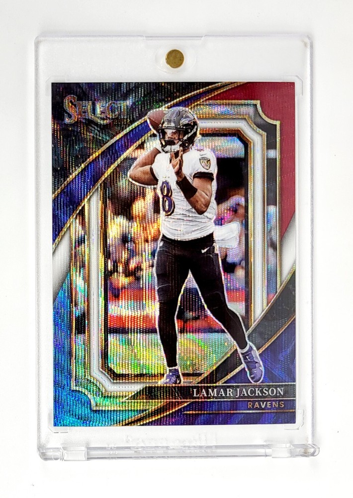 MINT #/149 PRIZM 2022 Select Lamar Jackson Tri-Color Suite Level RED WHITE BLUE