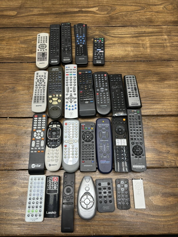 Lot Of 26 Mixed Multi-Brand TV Remote Controls Sony Visio Sanyo Select Comfort