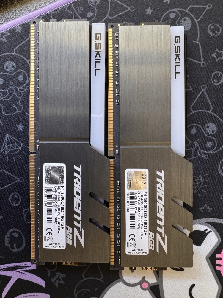 G Skill Trident Z DDR4-3600 16GB RAM (2x8GB) Two Pack