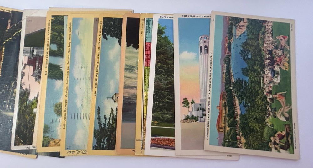 Linen Postcard Lot Of 25. California