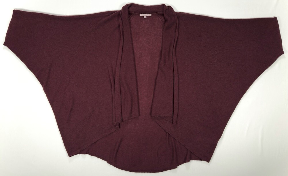 Calypso St Barth 100% Cashmere Claret Red Oversized Cardigan medium
