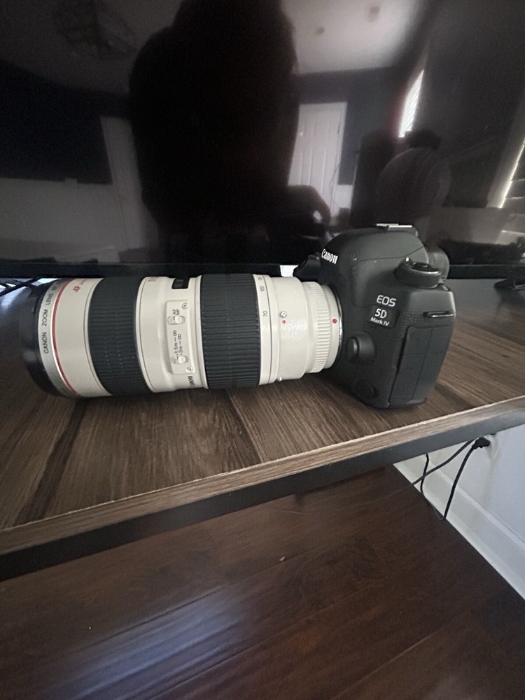 Canon 5D Mark IV- With 70-200 f/2.8 and videography equipment.