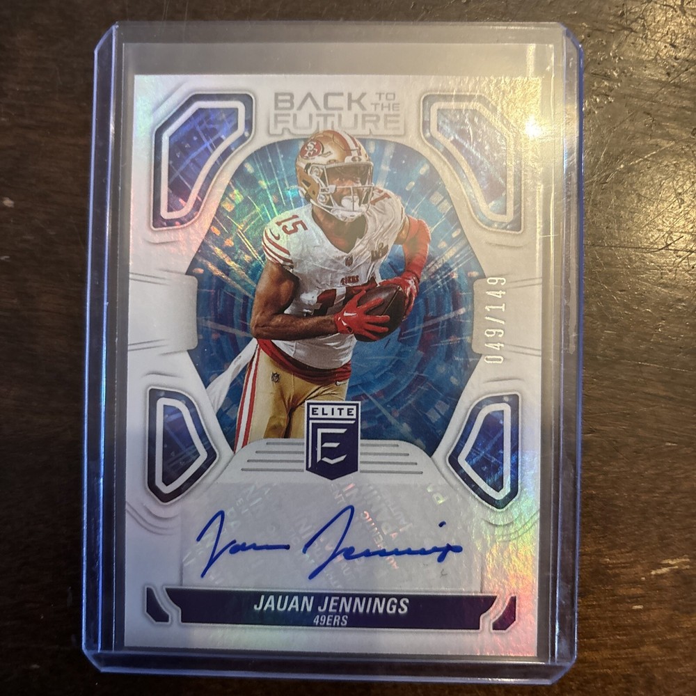 JAUAN JENNINGS 049/149 2024 Panini Donruss Elite Back To The Future AUTO 49ERS