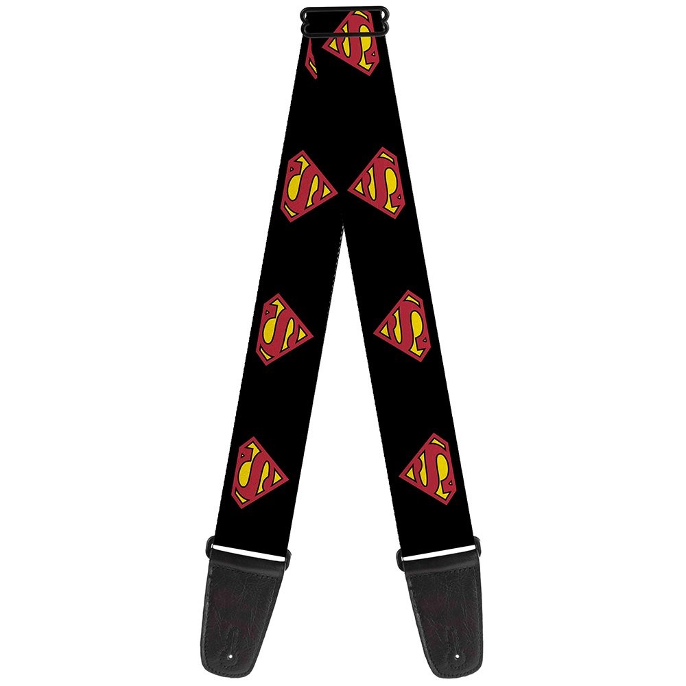 Guitar Strap - Superman Shield Black ACC NEWAnother great item from Rarewaves USA | Free delivery!