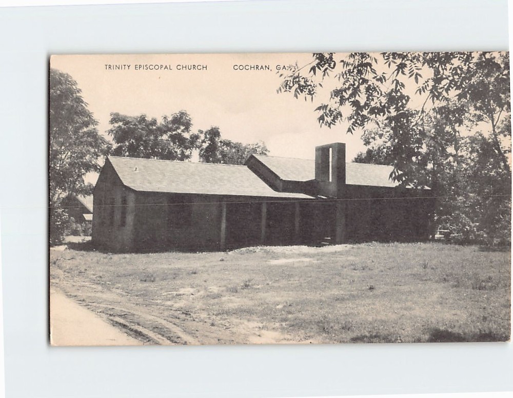 Postcard Trinity Episcopal Church Cochran Georgia USA