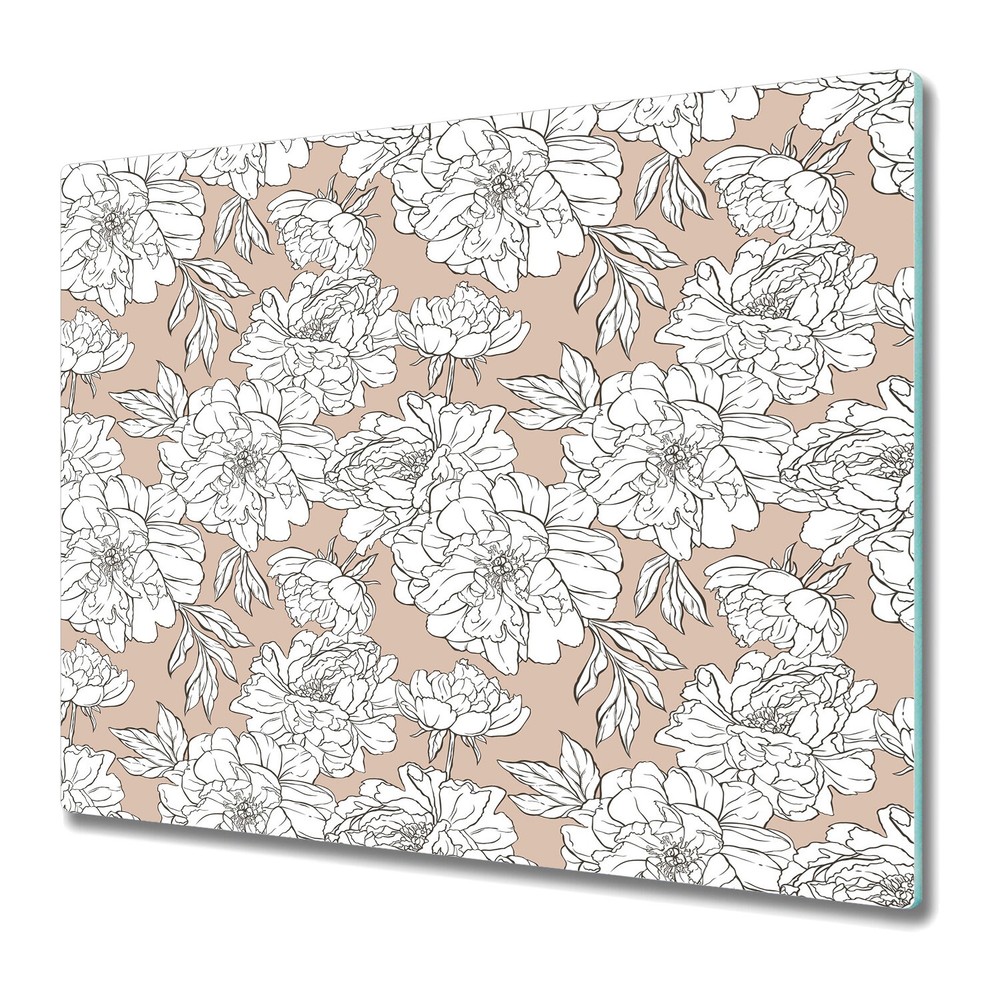 Glass Kitchen Chopping Board Worktop Saver Bouquet of Roses Art Painting 60x52