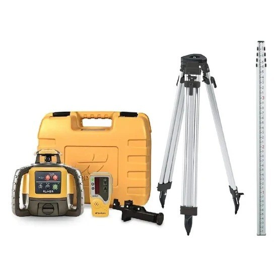 Topcon RL-H5A Rotary Laser Level w/ LS-80X Receiver & tripod & 9ft Rod