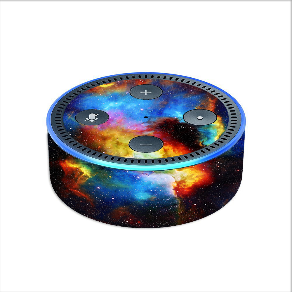 Colorful Space Gas Nebula Skin Decal for Amazon Echo Dot 2nd Gen