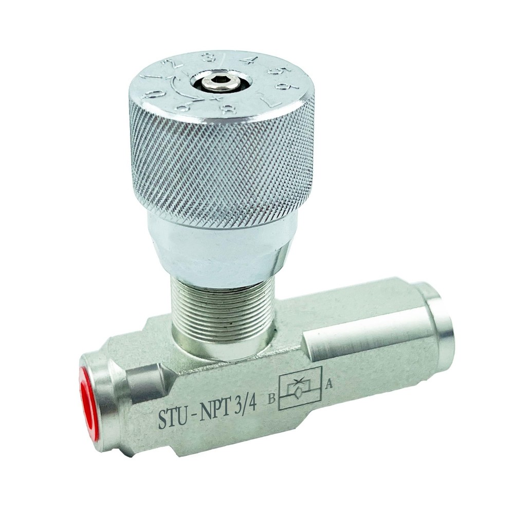 Hydraulic Flow Control Needle Valve 3/4 Inch Throttle Check Valve NPT 5800PSI