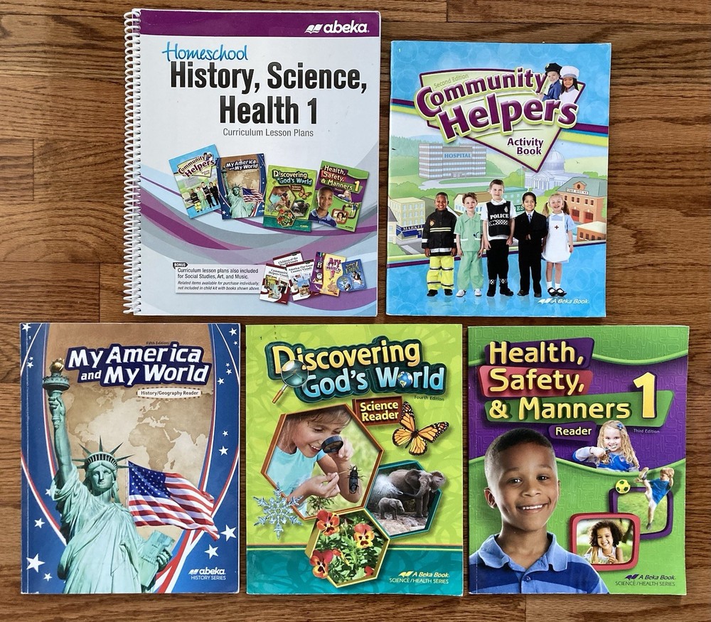 Abeka History Science Health 1 Lot of 5 Lesson Plans Activity Book Reader Books