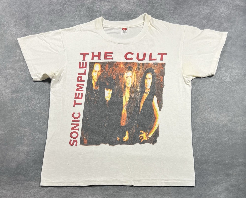 Vintage 1990 The Cult Sonic Temple Tour Shirt Size XL