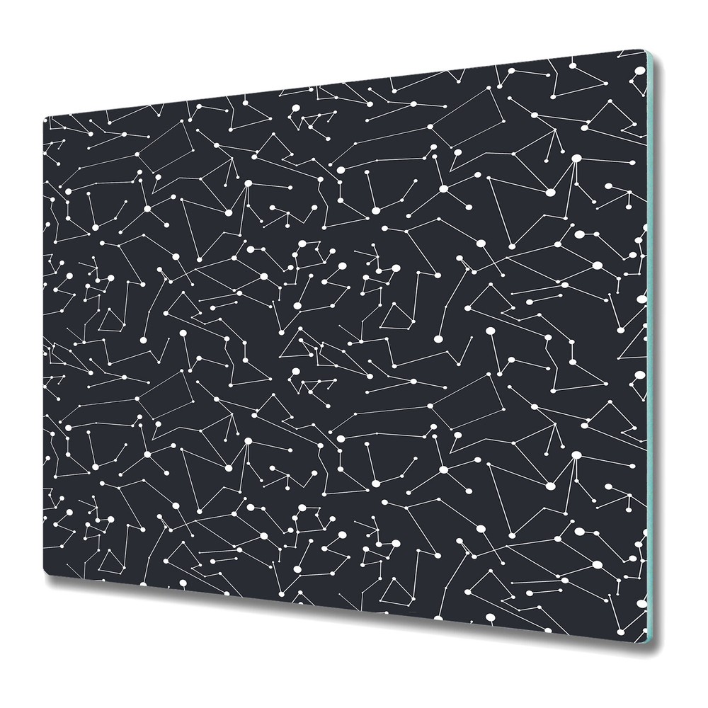 Glass Kitchen Chopping Board Constellations Galaxy Geometric Space 60x52