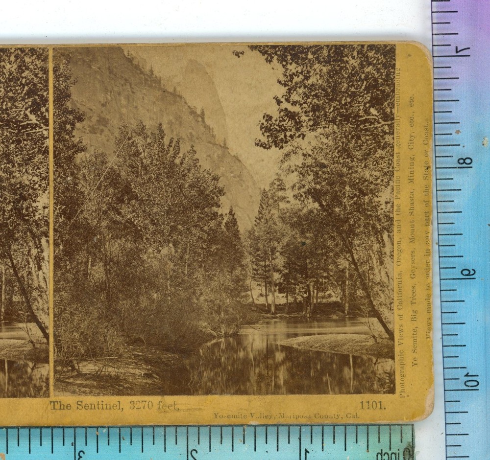 Sentinel Yosemite Valley California Watkins Pacific Coast Stereoview