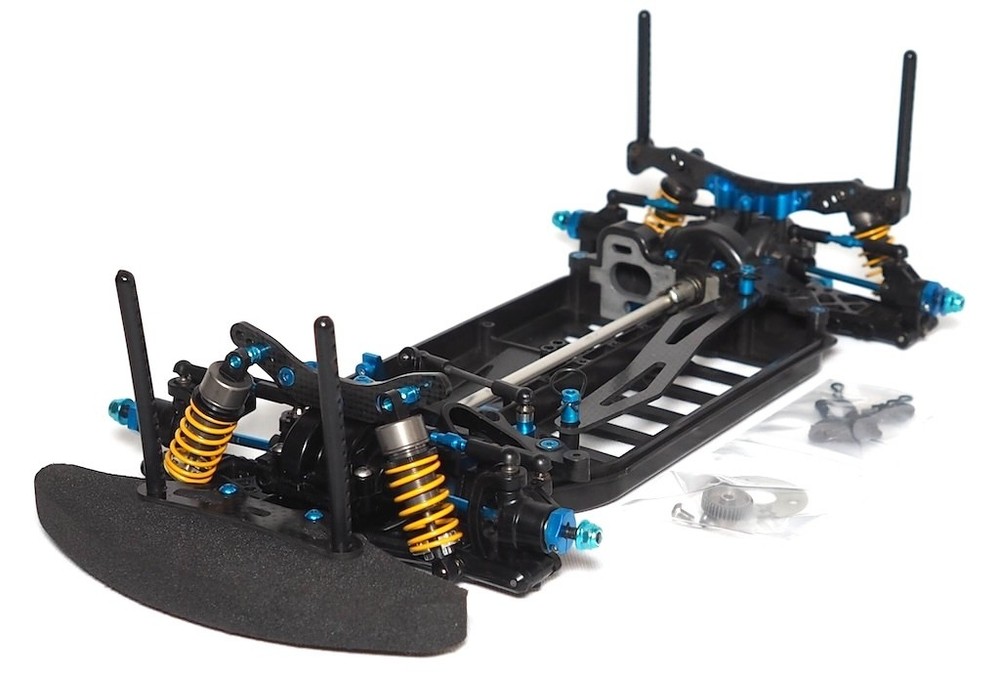 Tamiya TB03 RC Car Chassis with TRF Dampers and Full Optional Parts Upgrade
