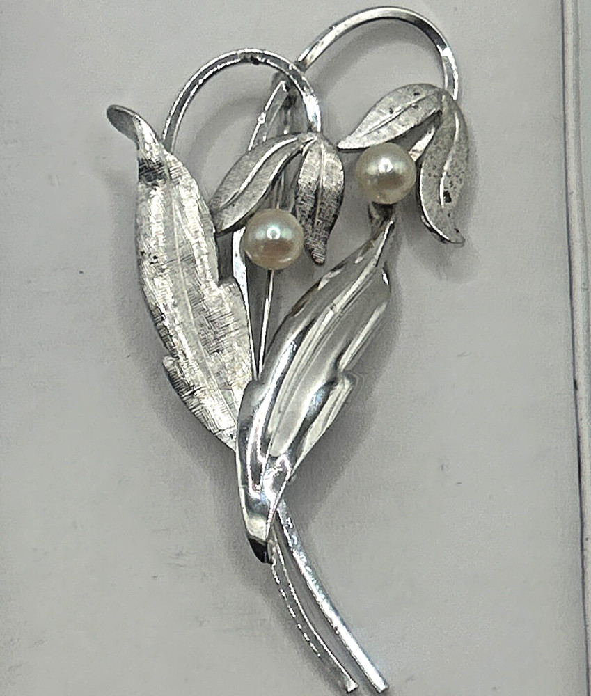 Vandell Vintage .925 Sterling Silver Brooch Pin 1.5