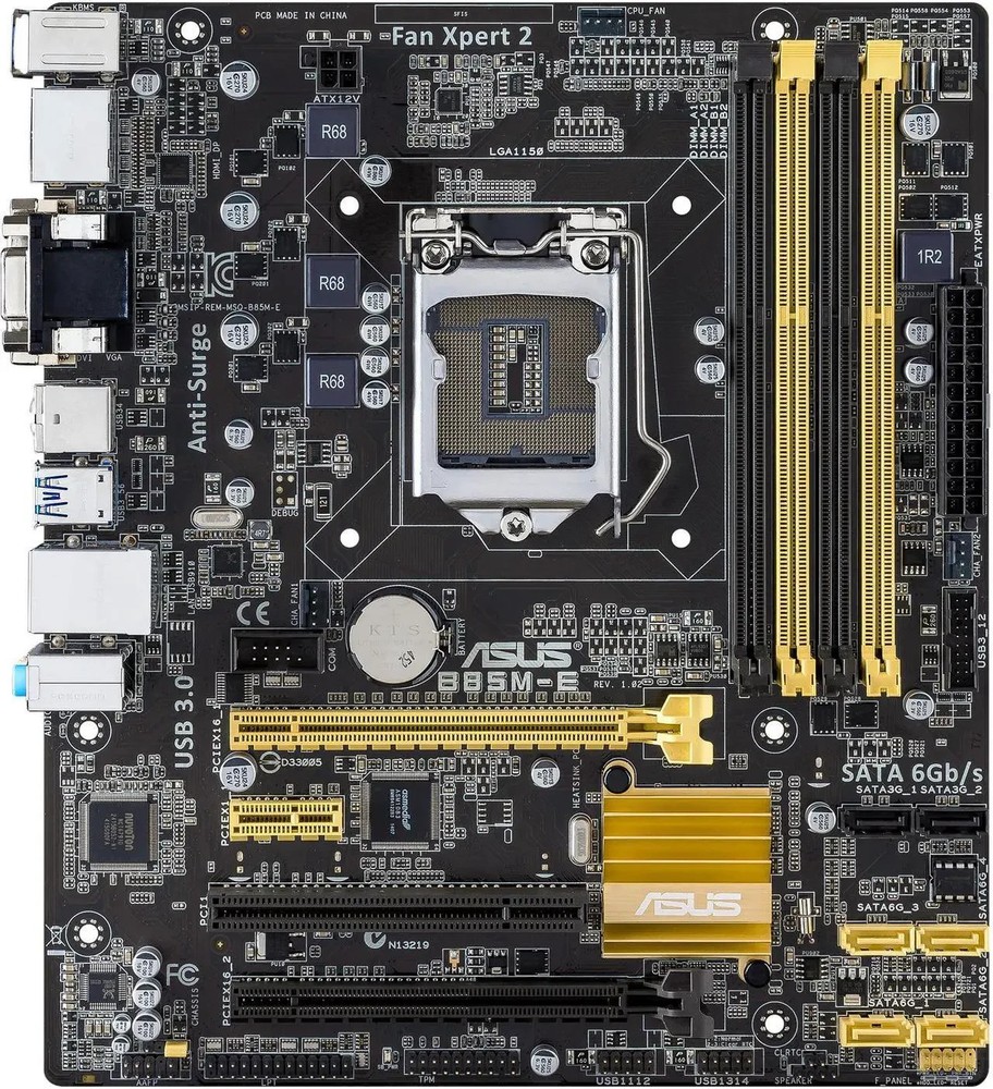 ASUS B85M-E LGA 1150 Intel B85 Express USB 3.0 Intel Motherboard