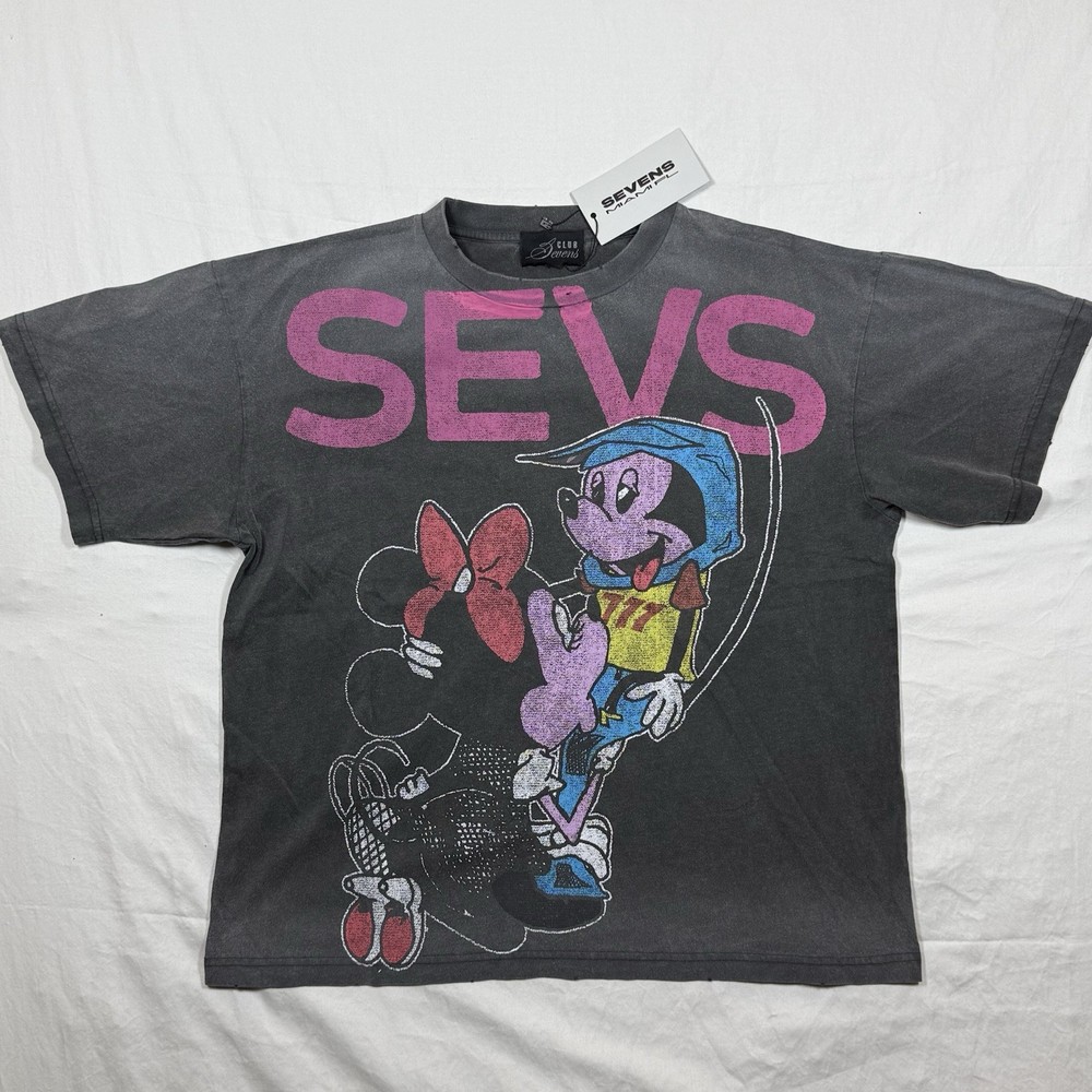 Triple Sevens Mickey And Minnie Complex Tee Rare Find Size Small NWT