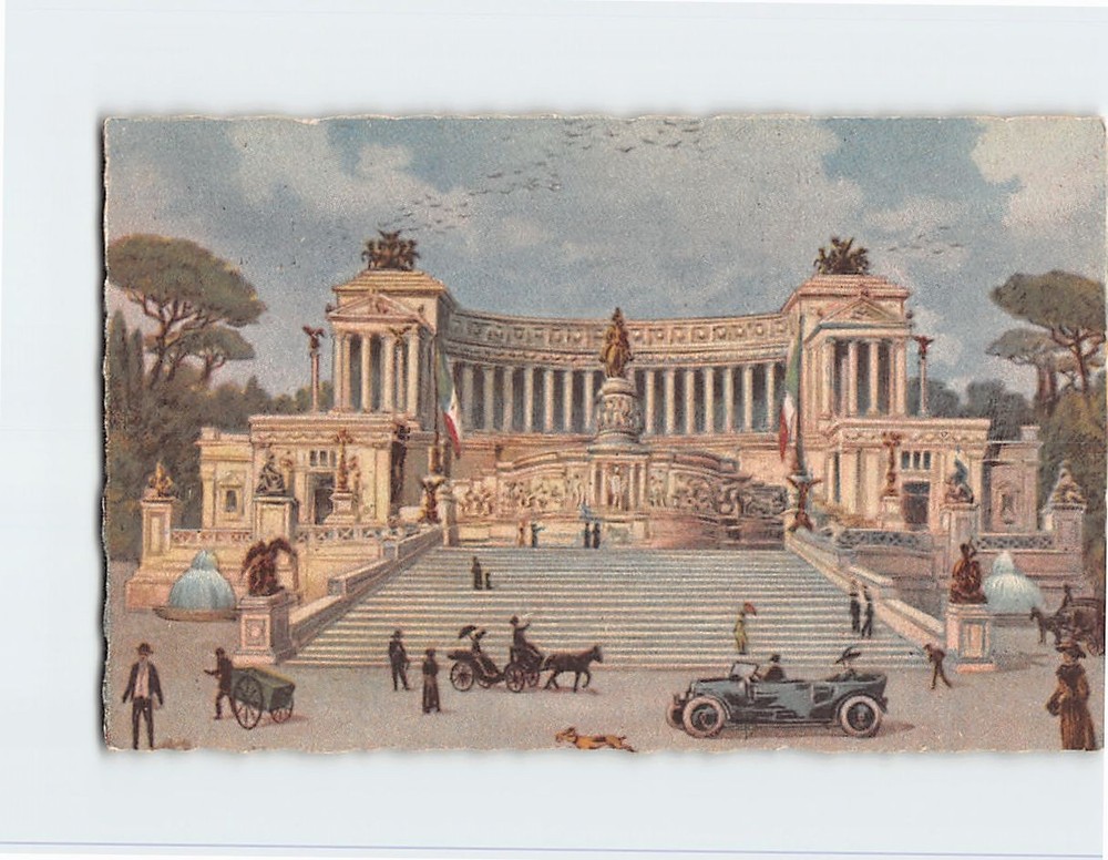 Postcard Monumento a Vittorio Emanuele II Rome Italy
