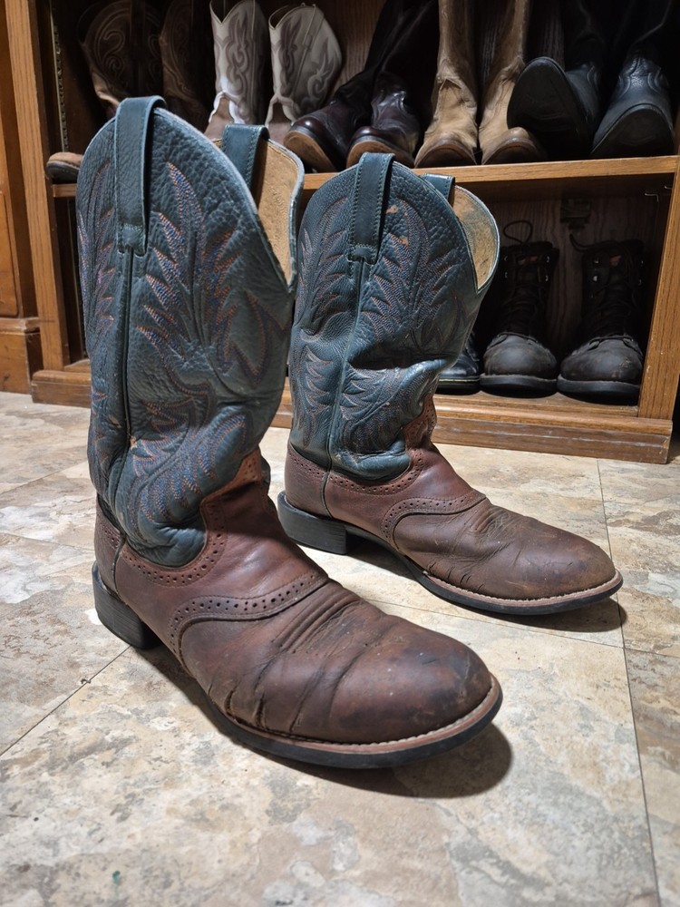 Ariat Heritage Stockman Western Cowboy Boots Men’s Leather  Cedar Size 10D