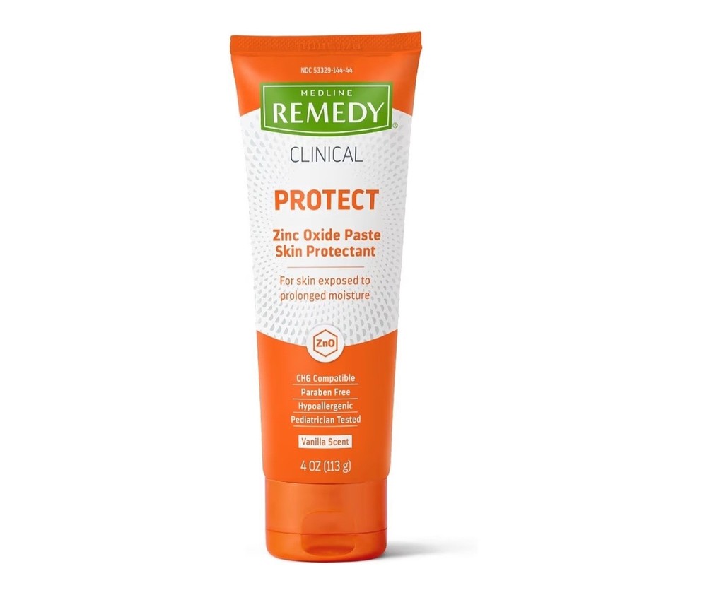 MEDLINE REMEDY CLINICAL  ZINC OXIDE PASTE SKIN PROTECTOR 4 FL OZ, VANILLA SCENT