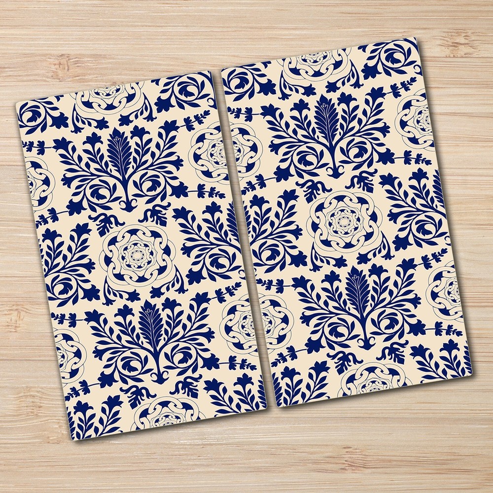 Glass Chopping Board Utensil Board Vector damask purple and golden 2x30x52