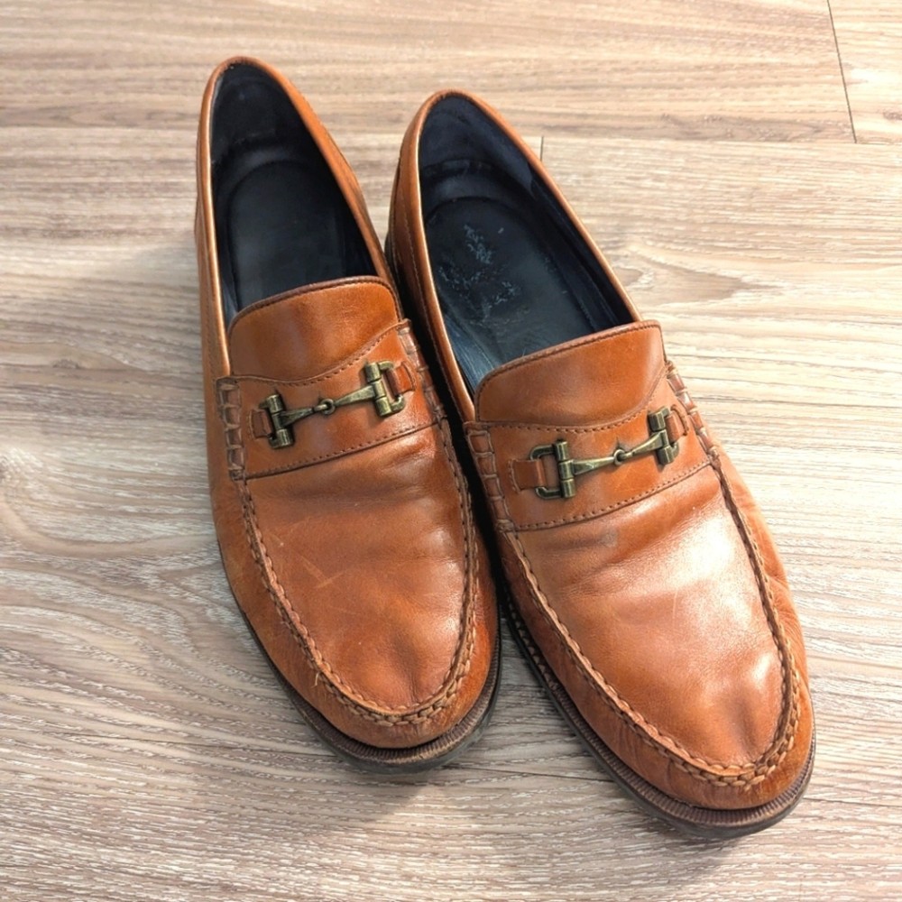 Cole Haan Brown Leather Horsebit Loafers 12